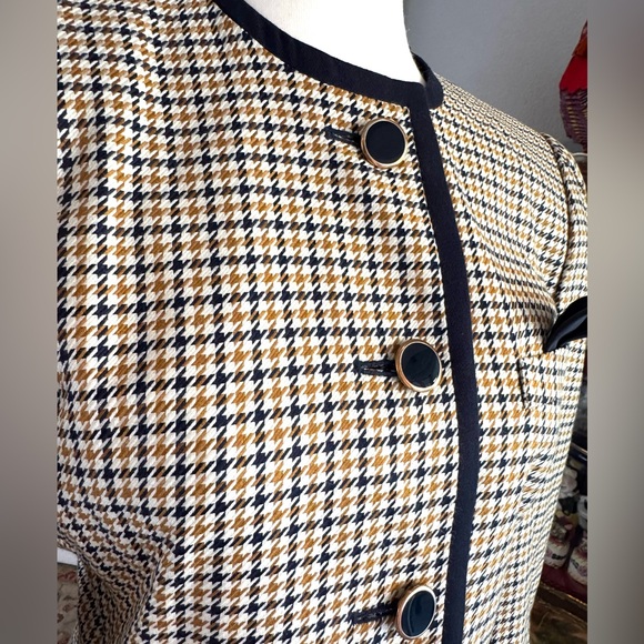 Vintage Stirling Cooper Checkered Jacket with Black Trim - Picture 7 of 11